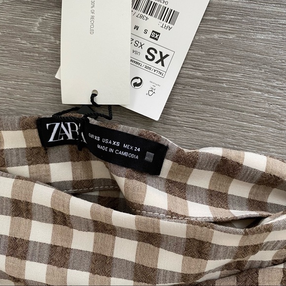 Zara Gingham Wrap Midi Skirt - Picture 10 of 10